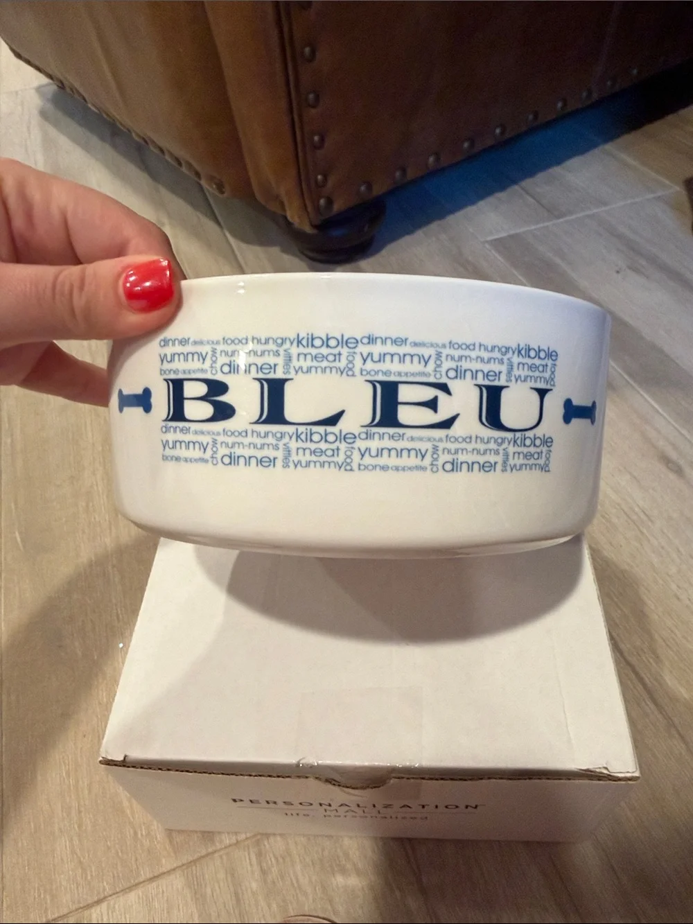 Large White Ceramic Pet Bowl
